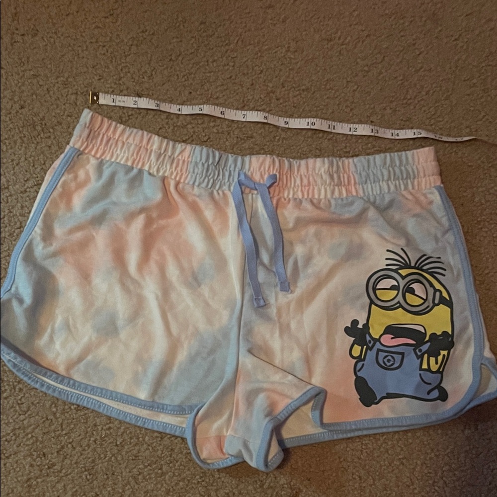 Minion Print Women's Shorts -tie-dye